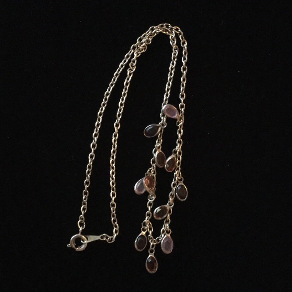 Estate 16” vintage solid Sterling silver necklace with matching earrings… - Picture 3 of 8
